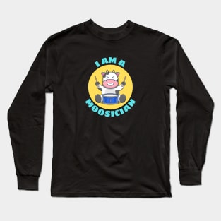 I Am A Moosician | Cow Pun Long Sleeve T-Shirt